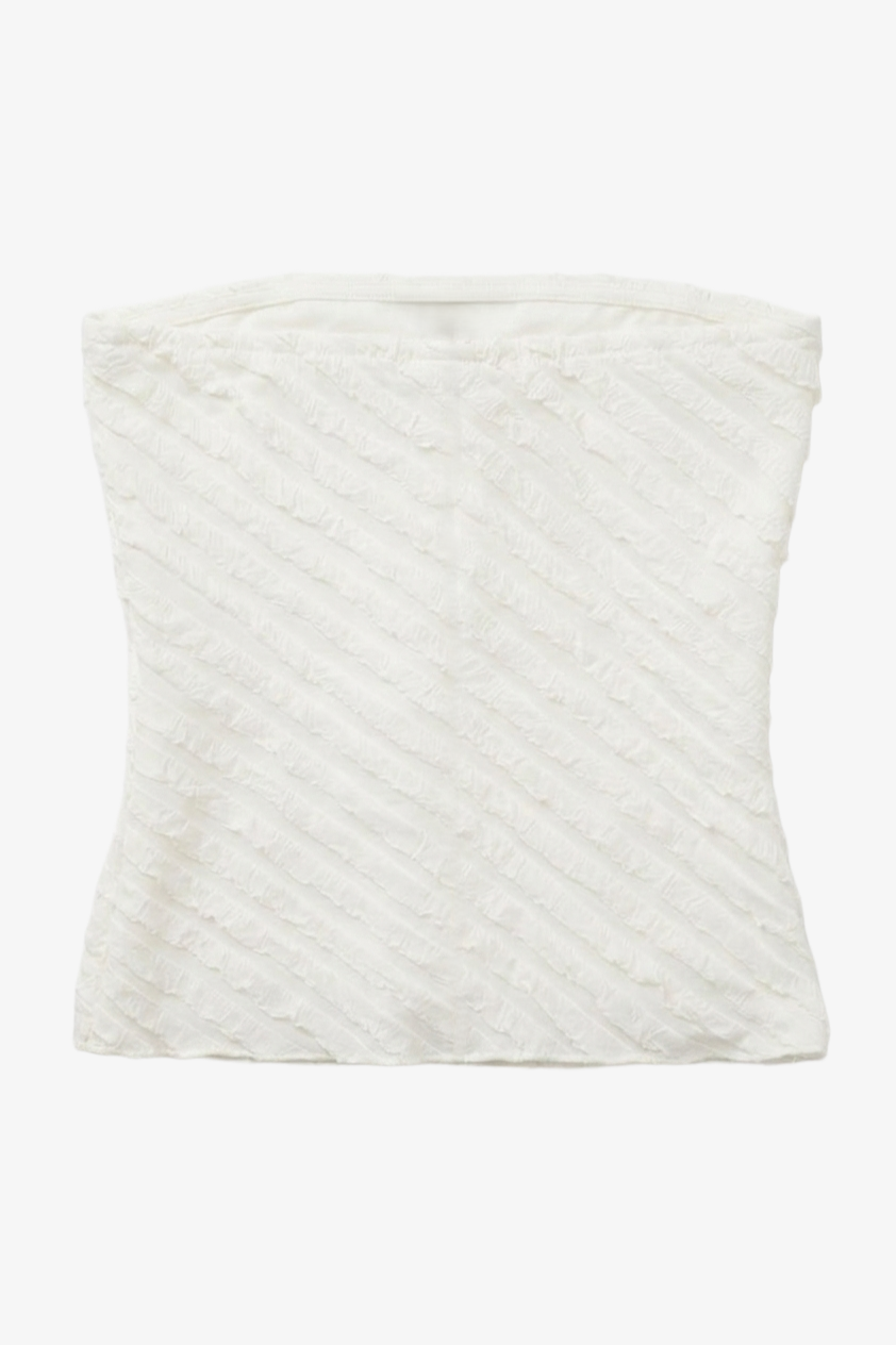 Ruffled Strapless Beach Set