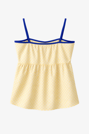 Sleeveless Checkered Pyjama Set