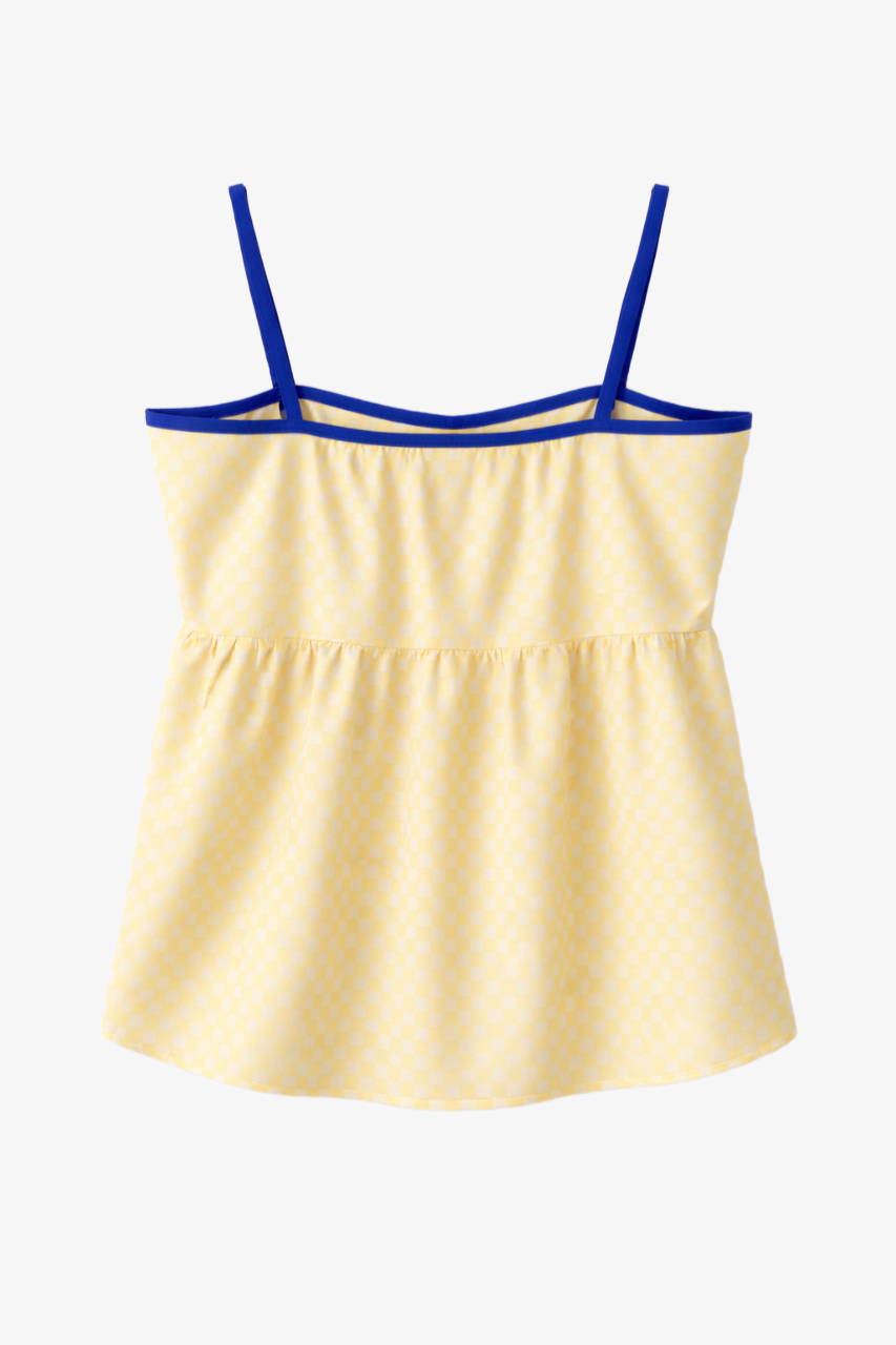 Sleeveless Checkered Pyjama Set