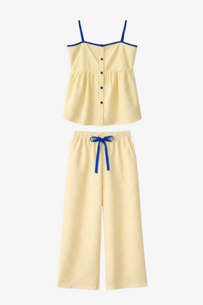 Sleeveless Checkered Pyjama Set