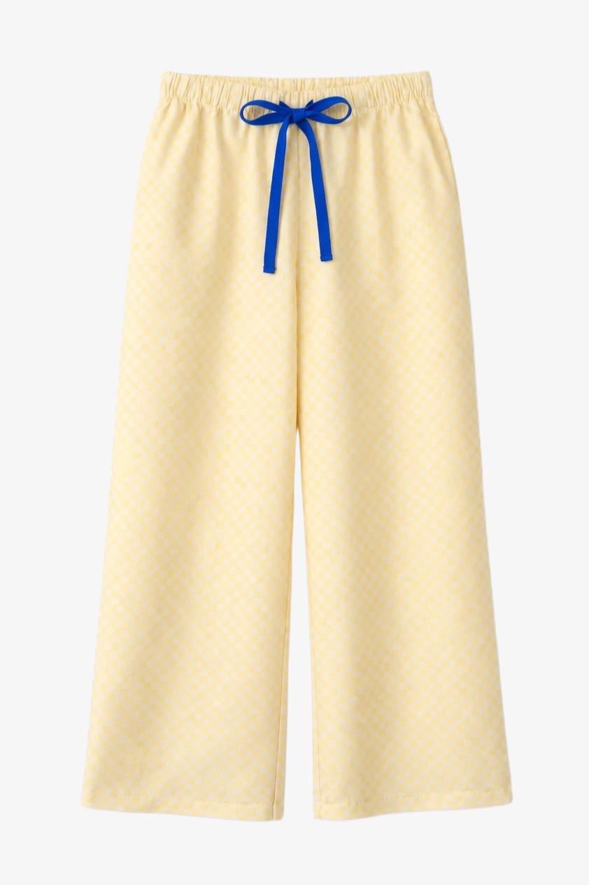 Sleeveless Checkered Pyjama Set