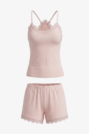 Lace Trim Pyjama Set
