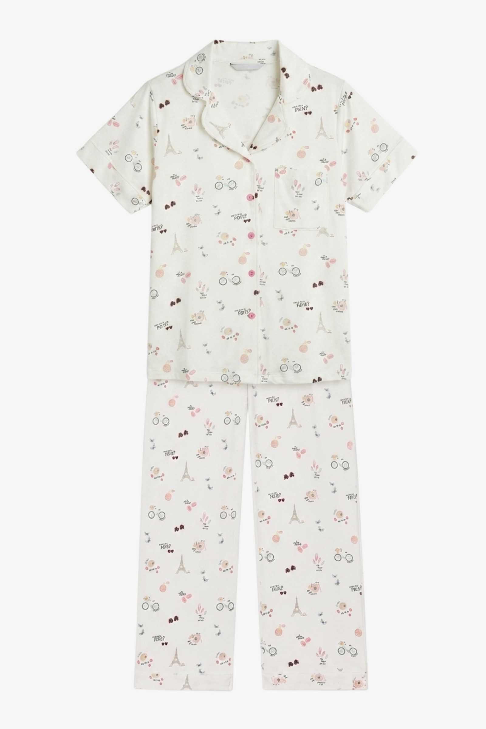 Tossed Graphic Pyjama Set