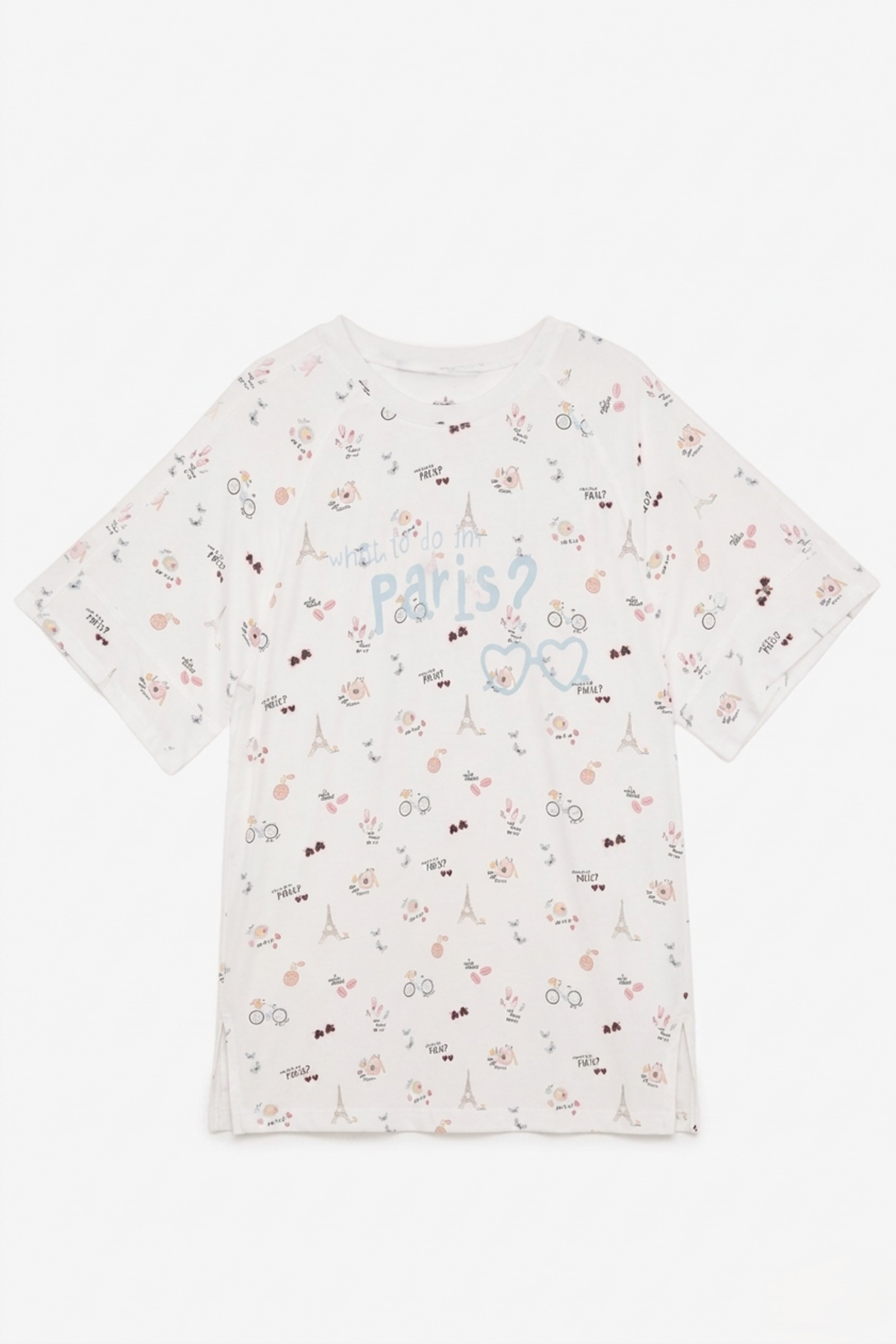 Tossed Graphic Print Nightshirt