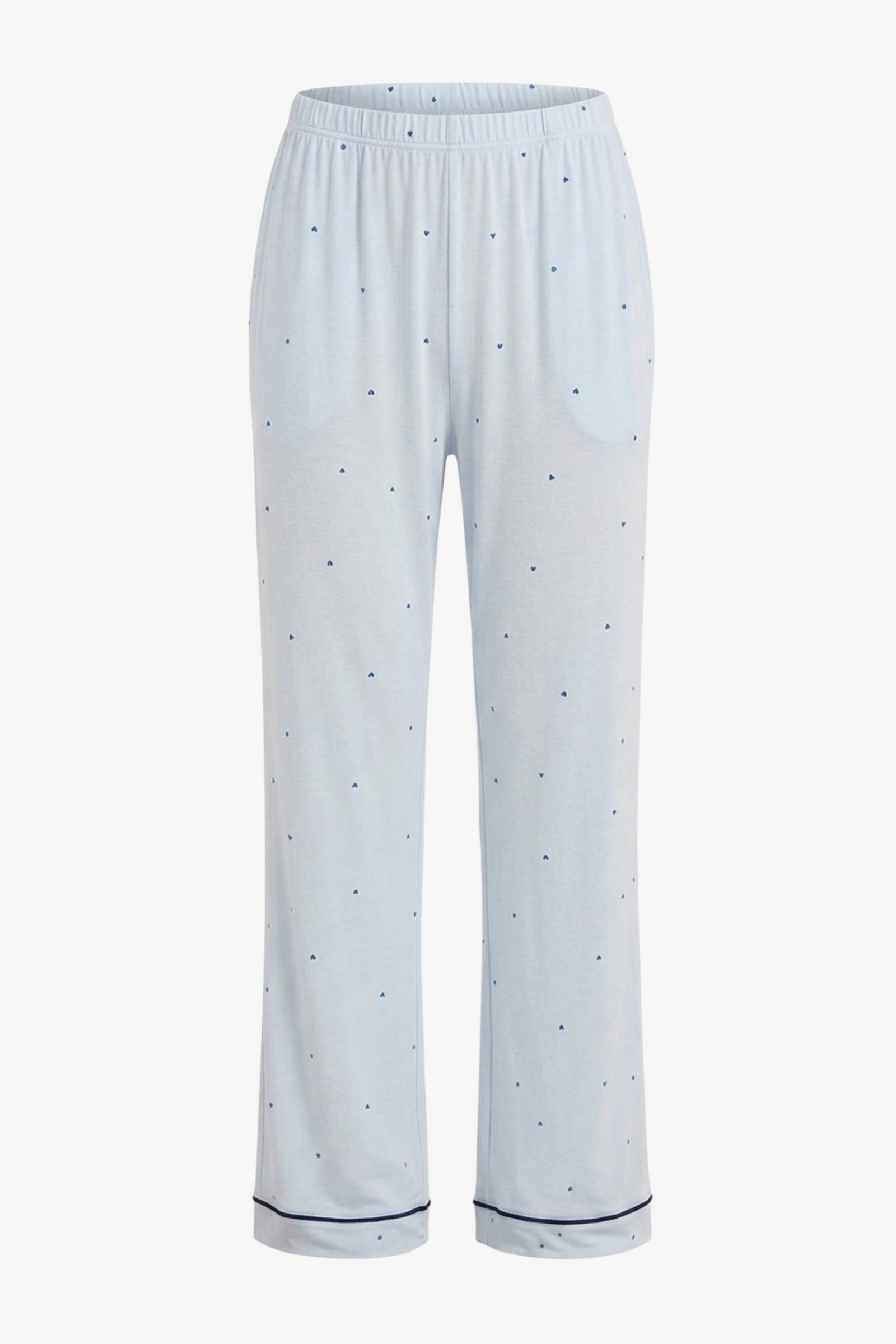 Heart-Print Piped Pyjama
