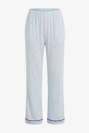 Heart-Print Piped Pyjama