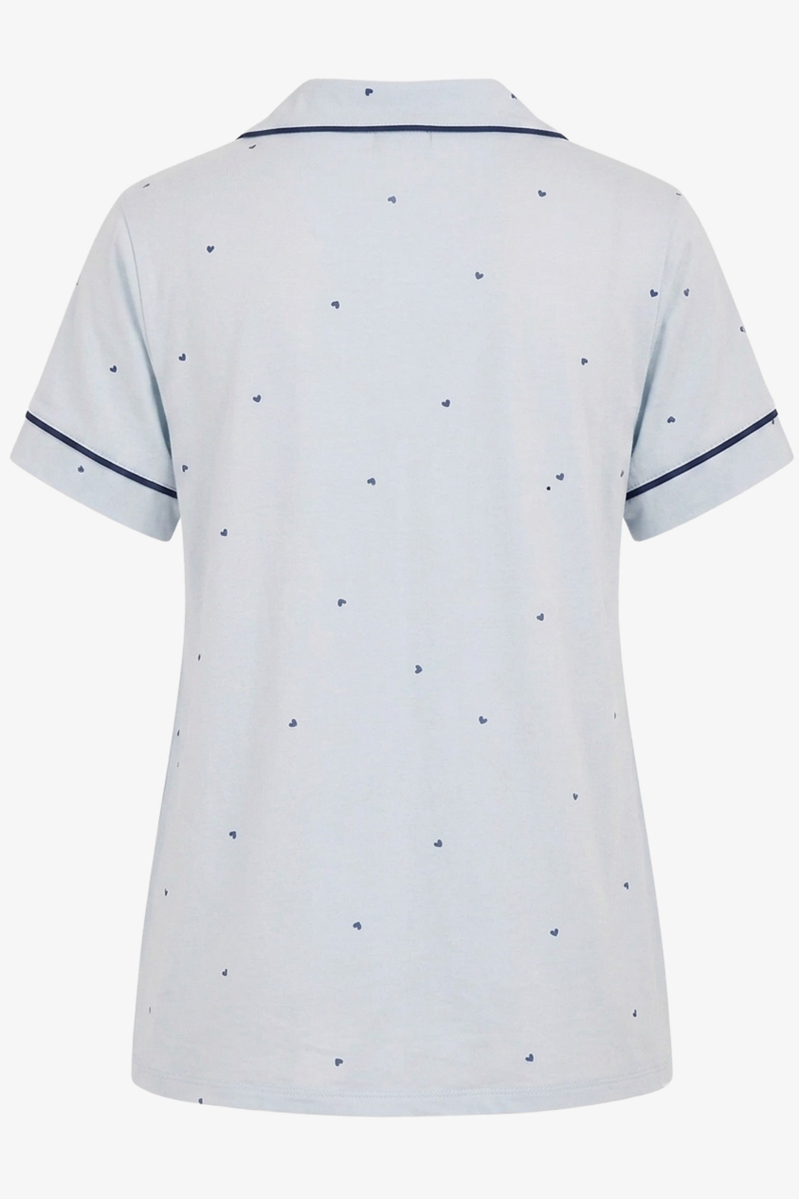 Heart-Print Piped Pyjama
