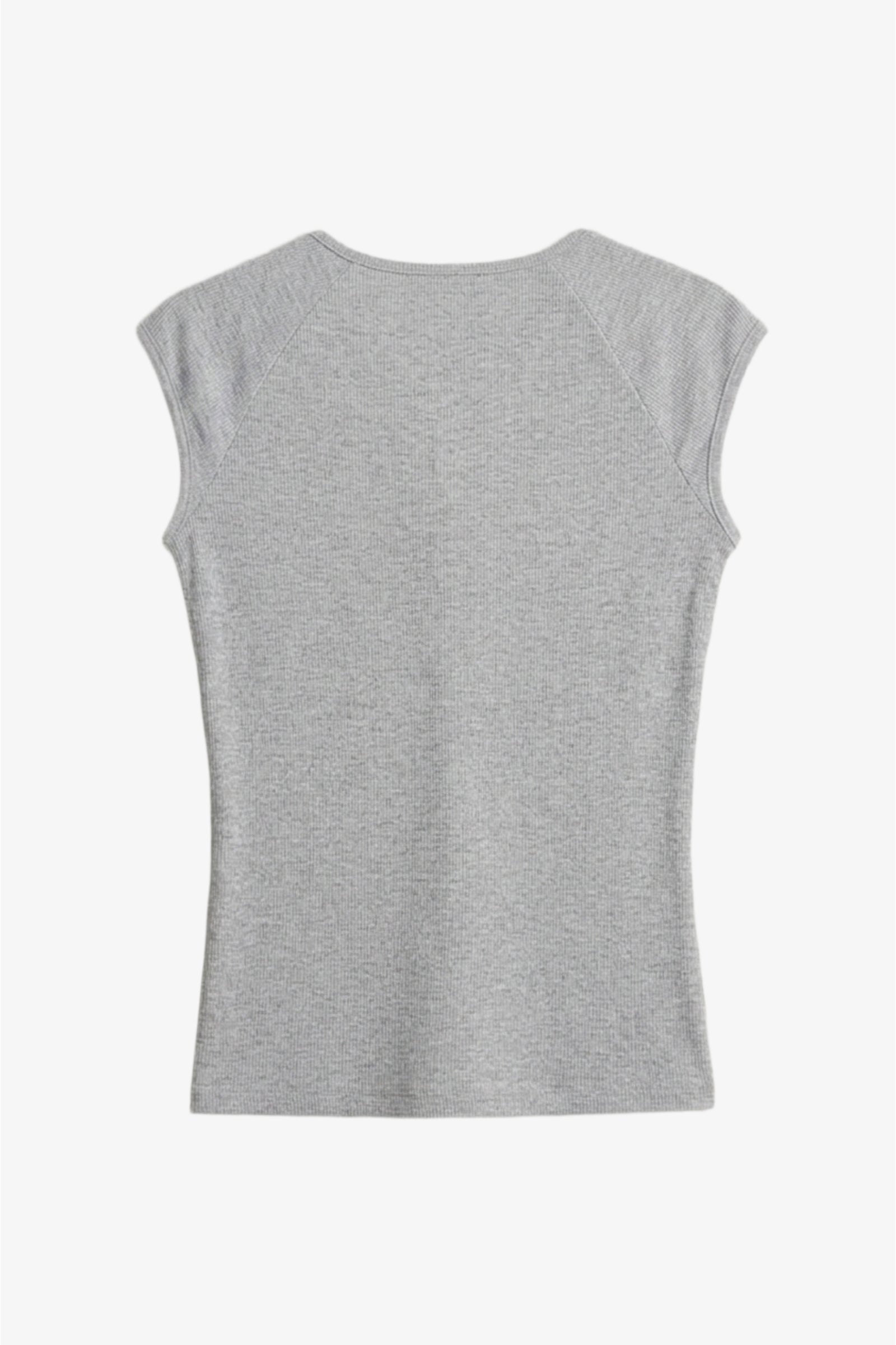 V-Neck Ribbed Top