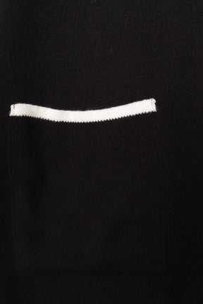 Contrast-Trim Buttoned Top