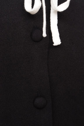 Contrast-Trim Buttoned Top