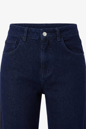 Two-Tone Denim Pants