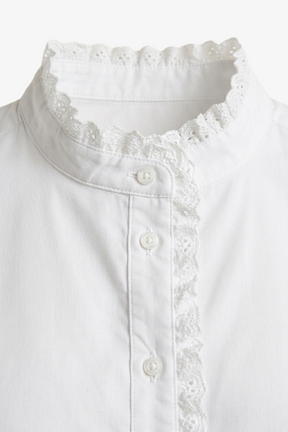 Mandarin Lace Collar Shirt