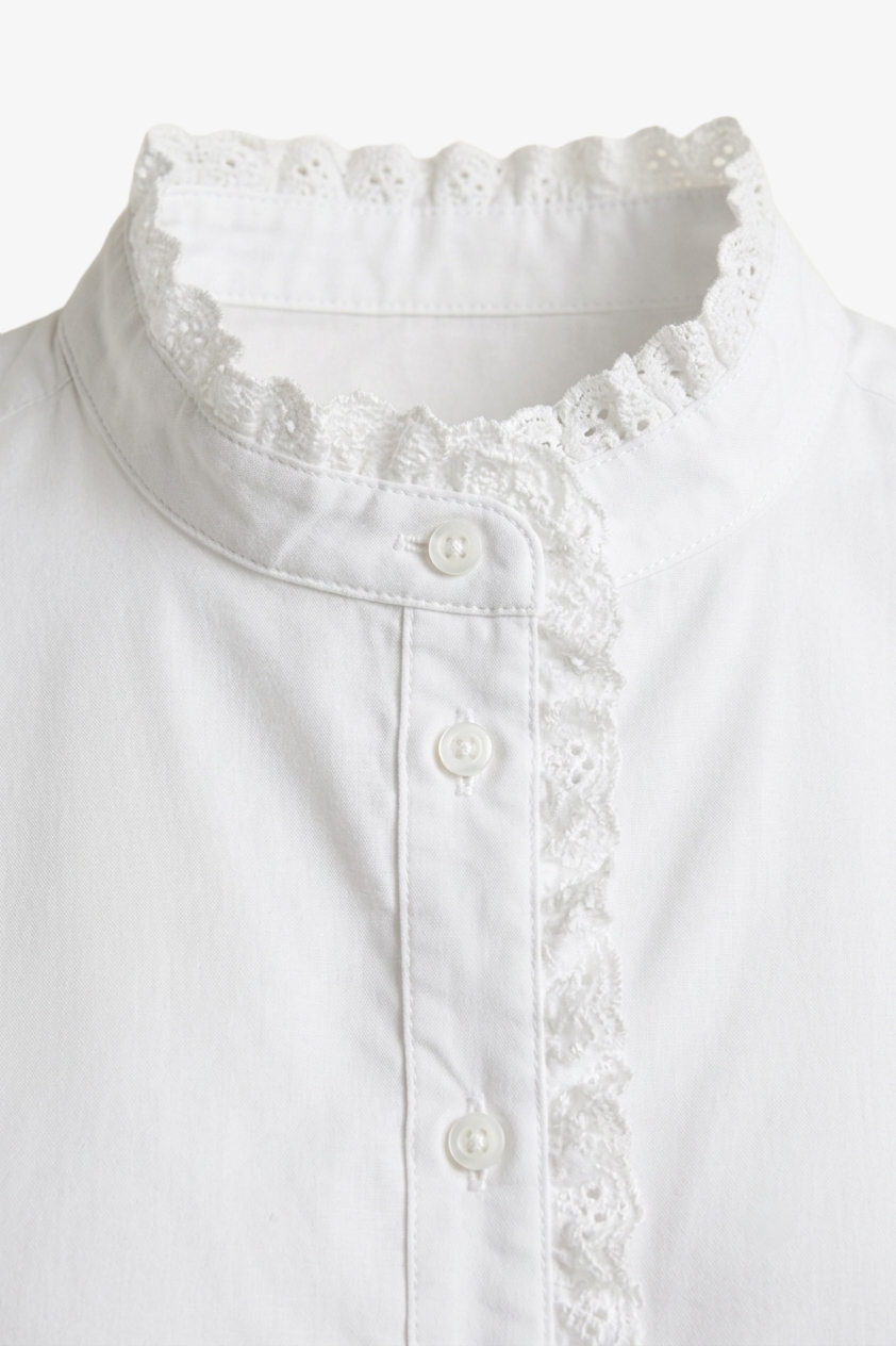 Mandarin Lace Collar Shirt