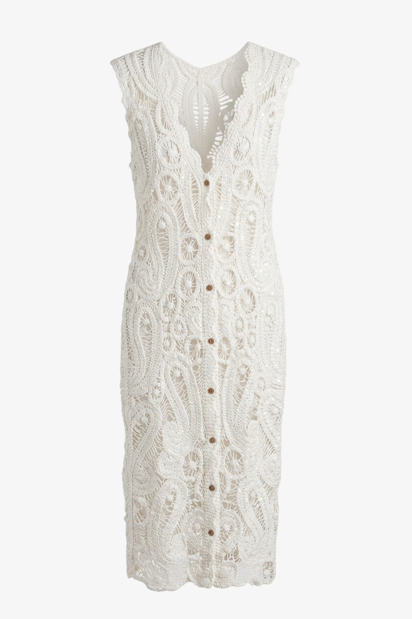 Button-Front Beach Dress