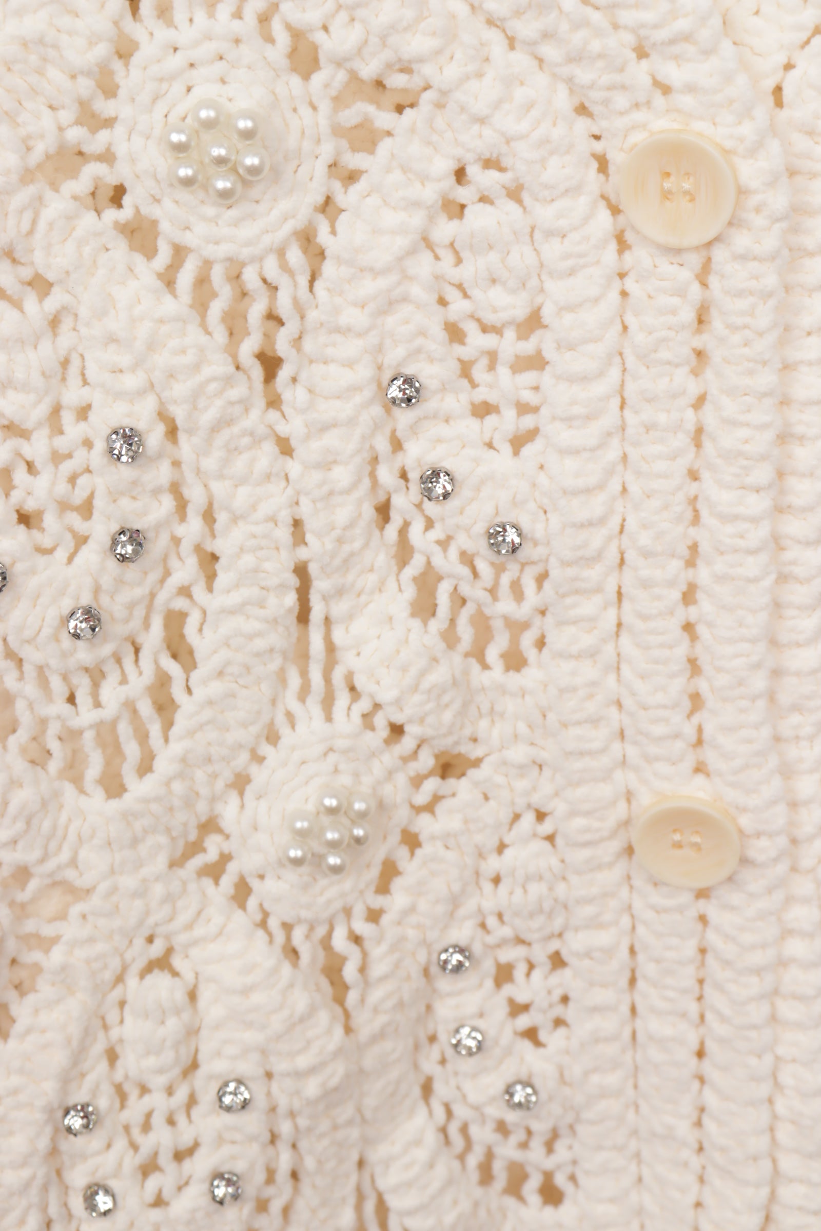 Pearl-Embellished Beach Kimono