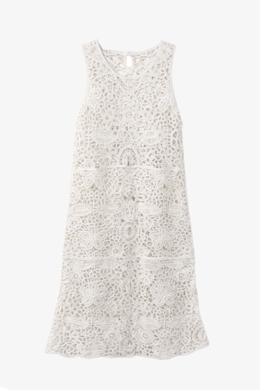 Floral Crochet Beach Dress