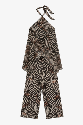 Zebra-Print Beach Set