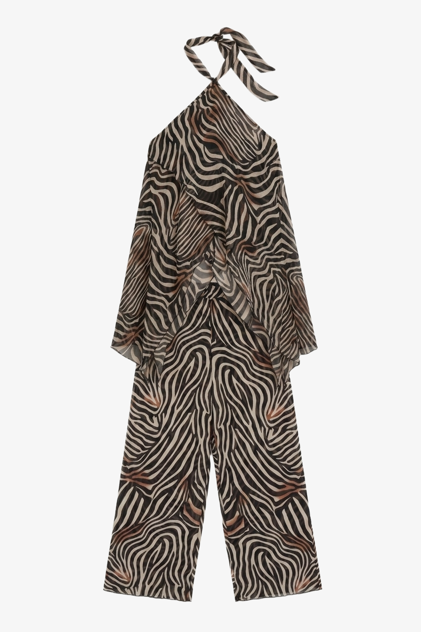 Zebra-Print Beach Set