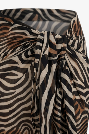 Zebra-Print Beach Sarong