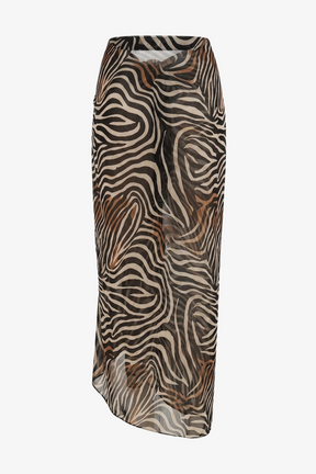 Zebra-Print Beach Sarong