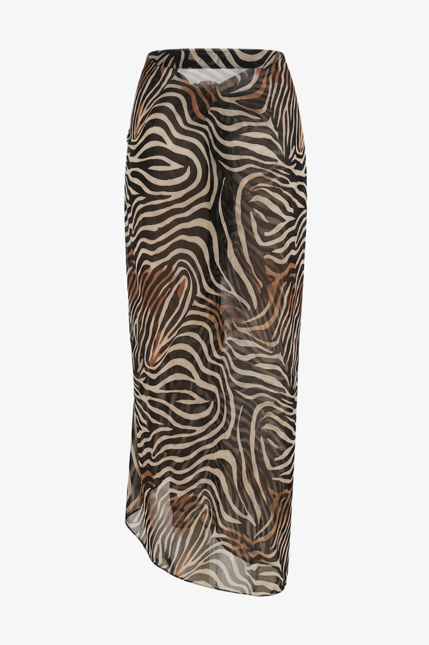 Zebra-Print Beach Sarong