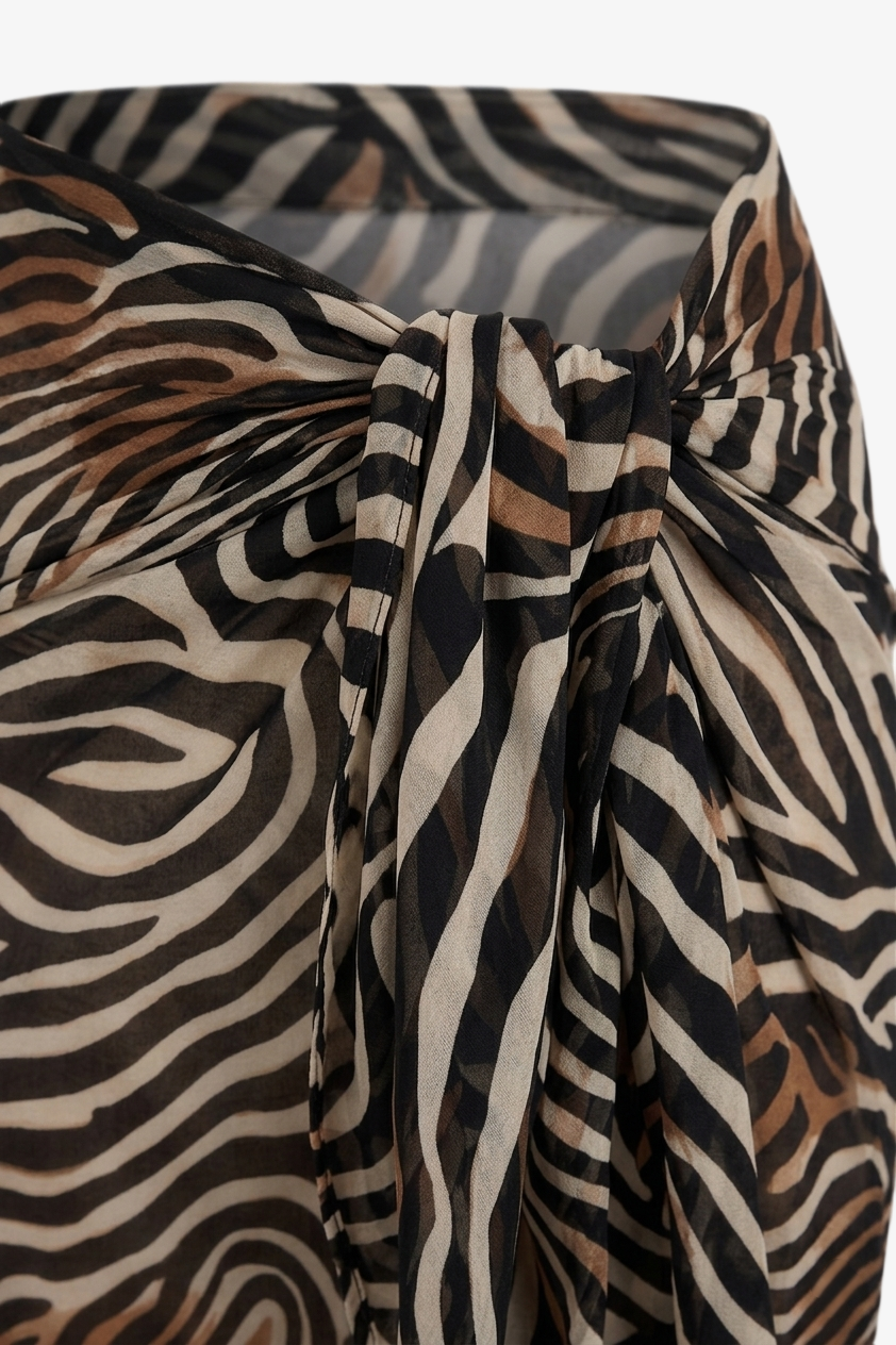 Zebra-Print Beach Sarong