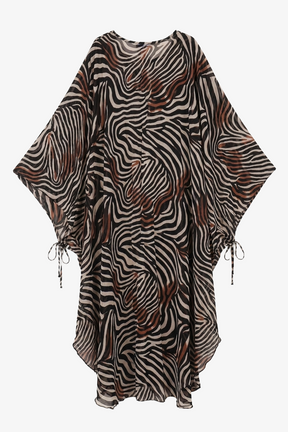 Zebra-Print Beach Dress