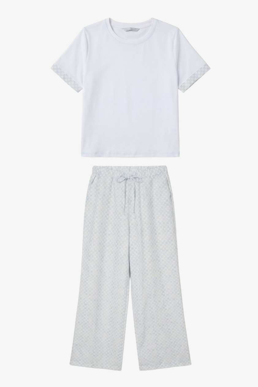 Relaxed Checkered Pyjama Set