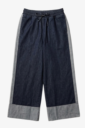 Two-Tone Denim Pants