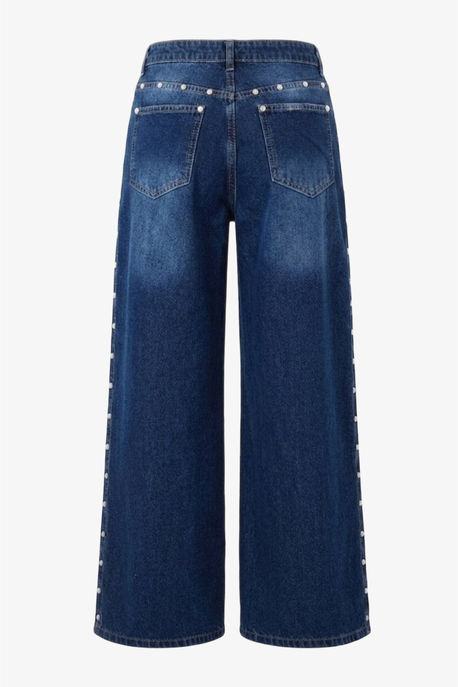 Side Studded Denim Pants