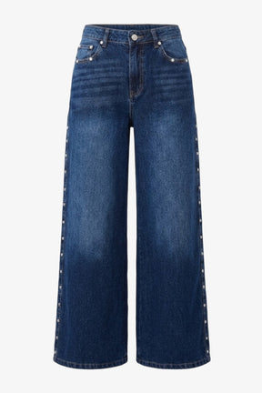 Side Studded Denim Pants