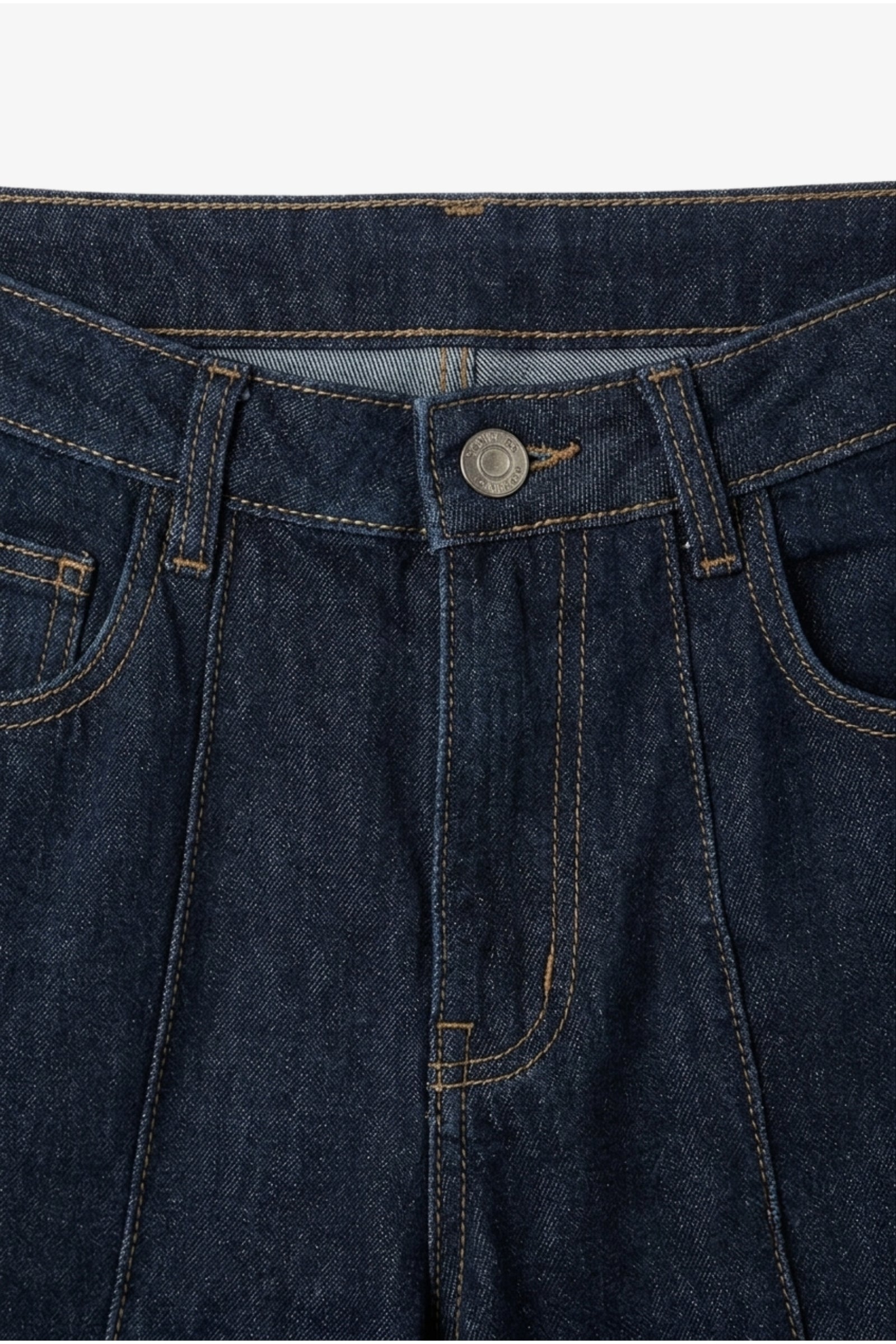 Folded-Cuff Denim Pants