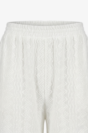 Zigzag-Embroidered Pants