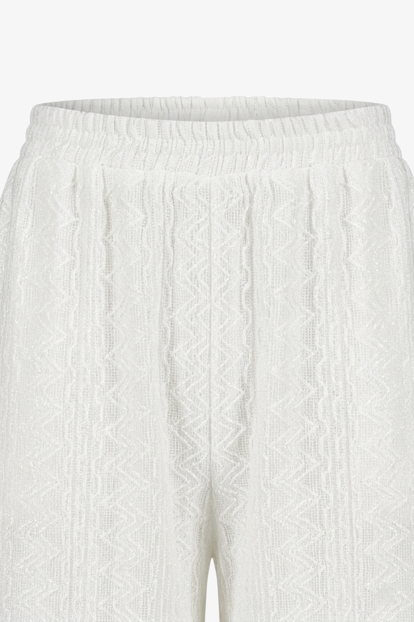 Zigzag-Embroidered Pants
