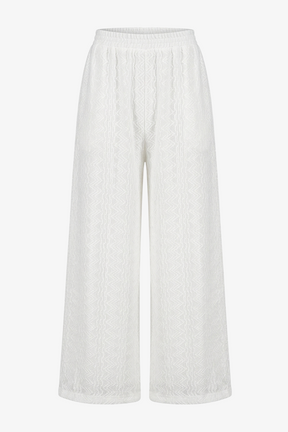 Zigzag-Embroidered Pants