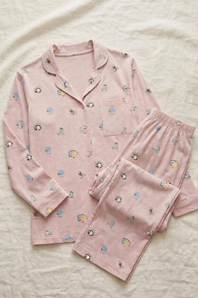 Printed Button-Down Pyjama