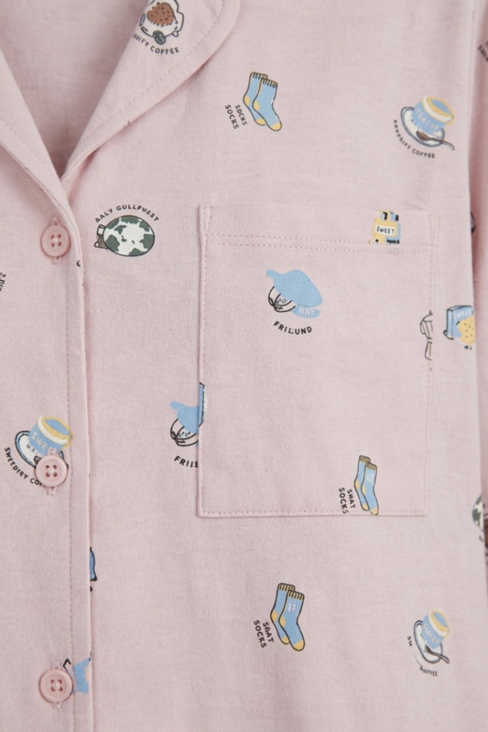Printed Button-Down Pyjama