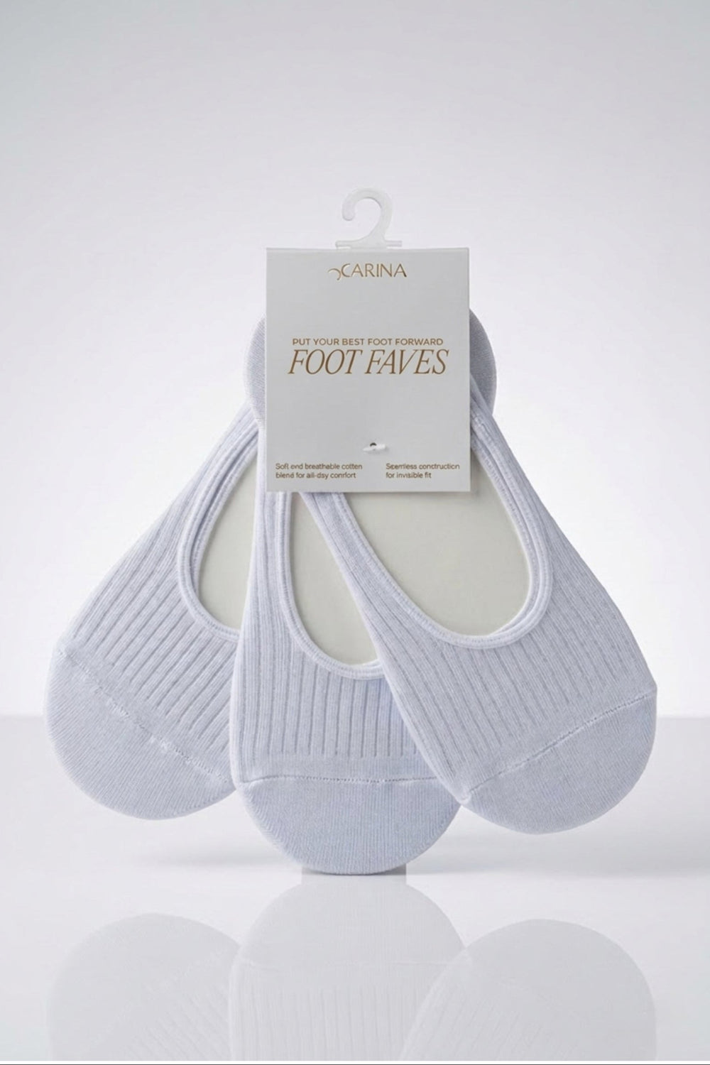 Ribbed Invisible Socks - 3 Pairs