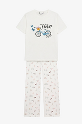 Paris Graphic Print Pyjama Set