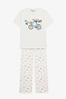 Paris Graphic Print Pyjama Set