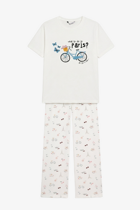 Paris Graphic Print Pyjama Set