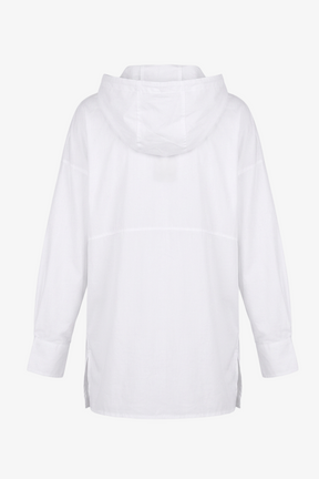 Hooded Button-Up Shirt