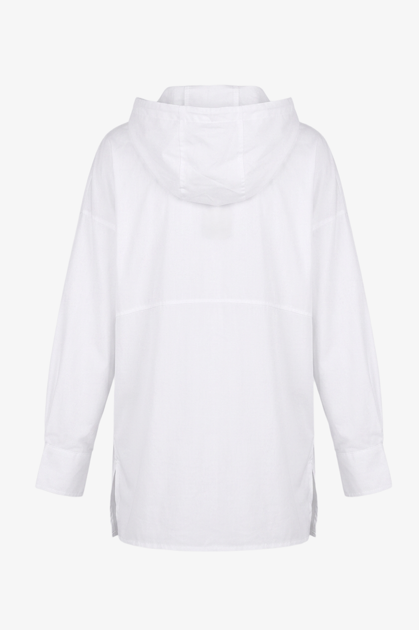 Hooded Button-Up Shirt