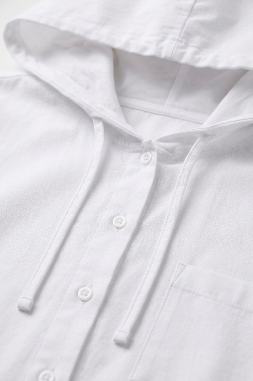 Hooded Button-Up Shirt