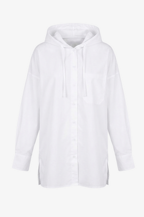 Hooded Button-Up Shirt