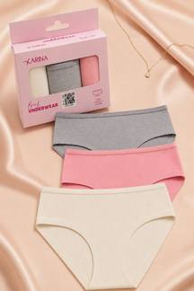 Pack of 3 Colored Brief Panties