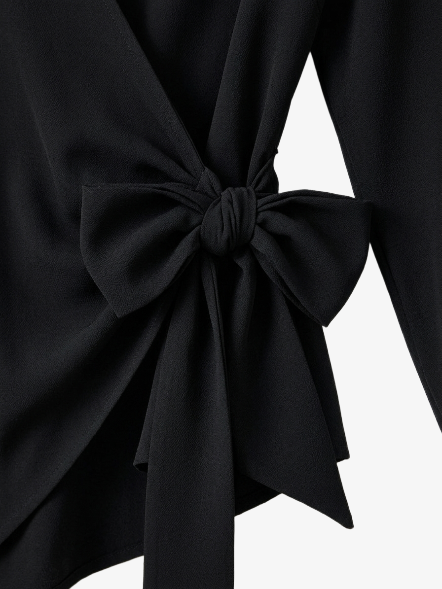 Asymmetrical Wrap Blouse