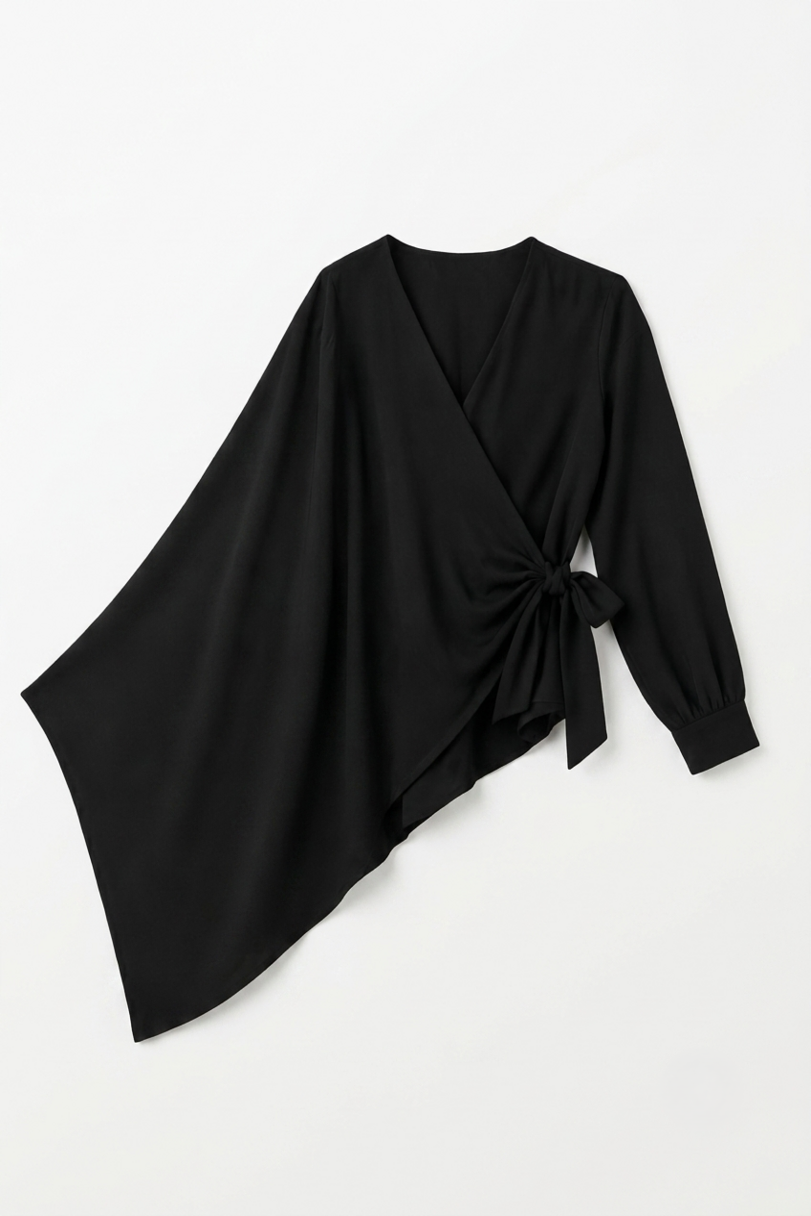 Asymmetrical Wrap Blouse