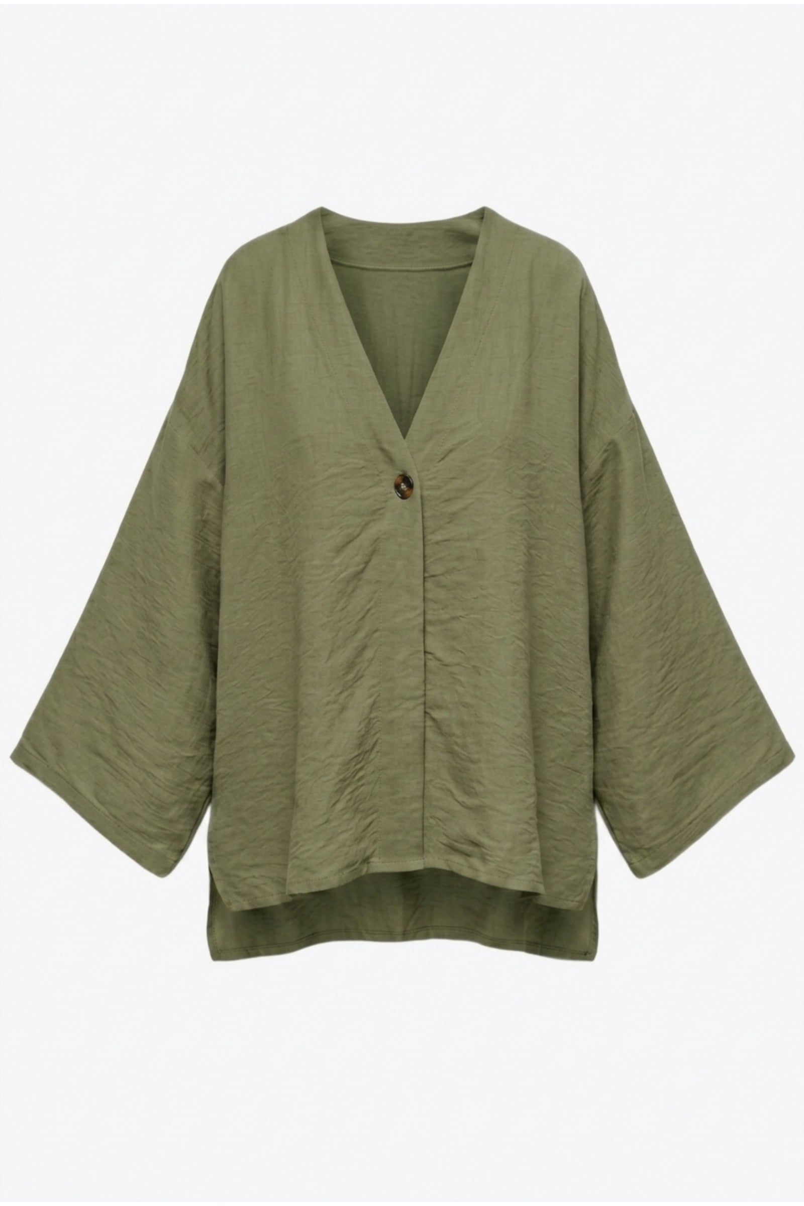 Flowy Button-Front Kimono