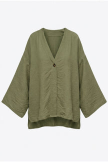 Flowy Button-Front Kimono